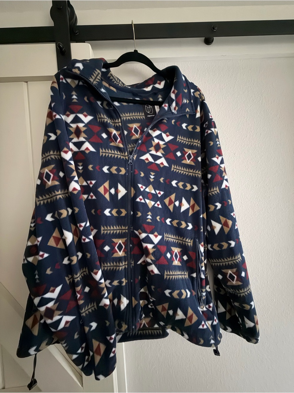 Original Use geometric Aztec full-zip fleece jacket